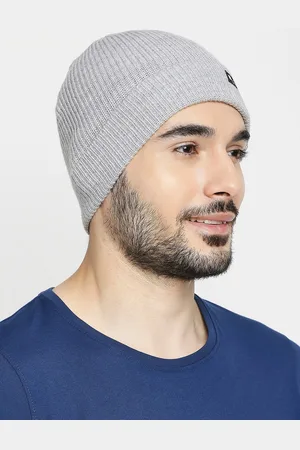 SPYKAR Men Grey Solid Cotton Beanie