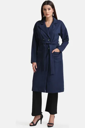 Kazo Women Suede Trench Coat With Belt