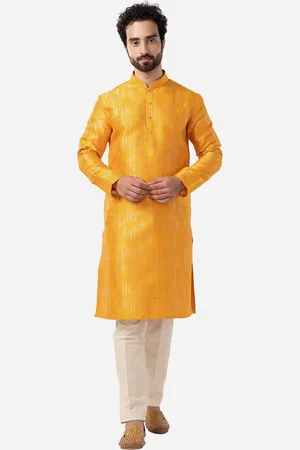 THE KURTA COMPANY Abstract Printed Mandarin Collar Kurta