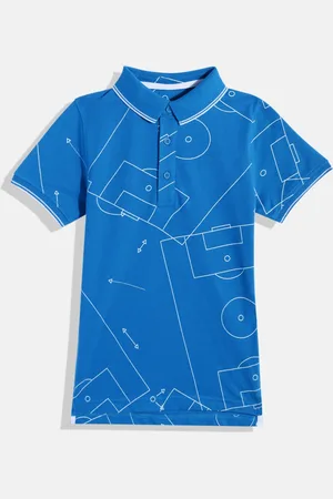 Mothercare Boys Printed Pure Cotton Polo Collar T-shirt