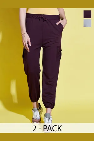 BuyNewTrend Women Relaxed High-Rise Joggers Trousers