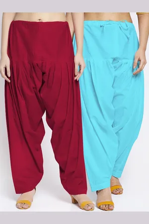 GRACIT Women Pack Of 2 Solid Cotton Salwar