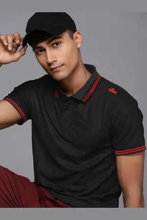 HRX Brand Logo Polo Collar T-shirt