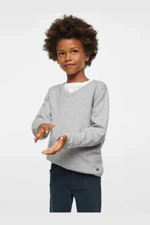 MANGO Boys V-Neck Sustainable Pullover