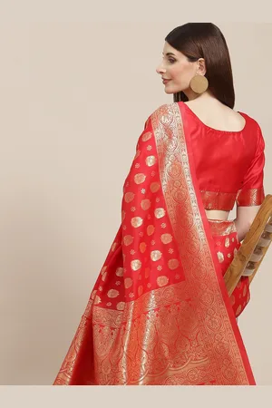 Varanga Red & Golden Woven Design Banarasi Saree