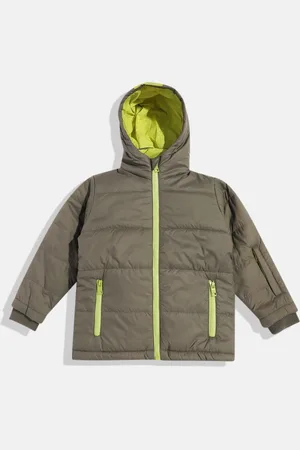 HERE&NOW Boys Solid Hooded Puffer Jacket