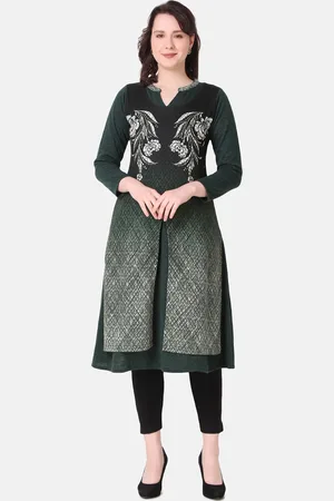 Elthia Floral Self Design Layered Kurta with Trousers