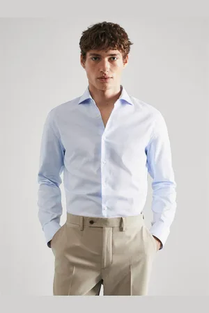 MANGO Sustainable Cotton Slim Fit Semiformal Shirt