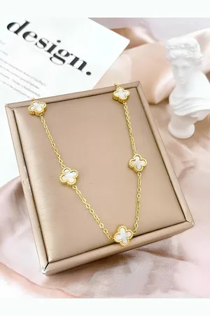 KARISHMA KREATIONS Stainless Steel Gold-Plated Artificial-Studded Necklace