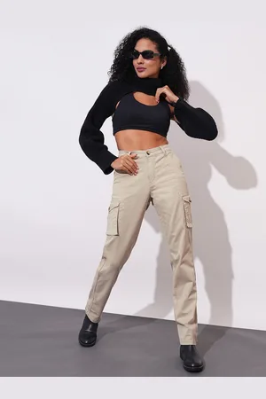 Globus Women High-Rise Regular Fit Cargos Trousers