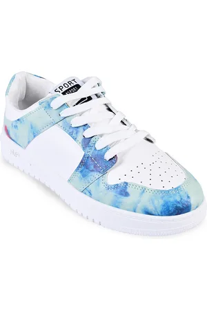 CASSIEY Women Blue Printed Sneakers