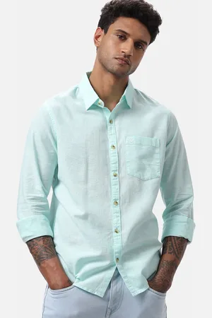 WROGN Men Custom Spread Collar Solid Cotton Casual Shirt