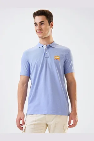 SPYKAR Men Graphic Printed Polo Collar Cotton Slim Fit T-shirt