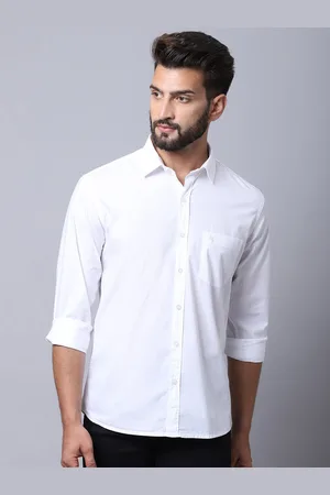 CANTABIL Men White Casual Shirt