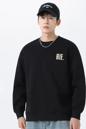 HERE&NOW Men Round Neck Pullover Sweatshirt