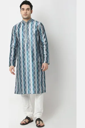 Ethnicity Ethnic Motifs Printed Mandarin Collar Straight Kurta and Churidar