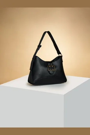 Pantaloons Embellished PU Oversized Structured Shoulder Bag with Applique