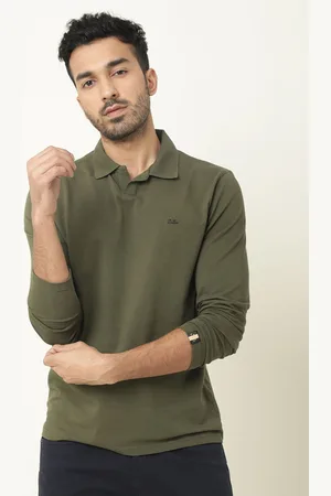 RARE RABBIT Men Rings-4 Slim Fit Solid Polo Collar T-Shirt