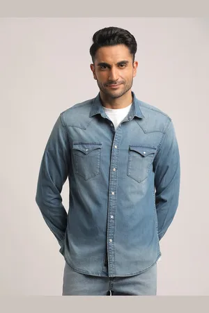 EVERBLUE Men Solid Opaque Casual Shirt