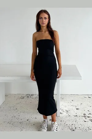 Color Capital Women Strapless Bandeau Midi Dress
