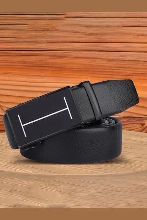 Winsome Deal Men Textured Slider Buckle Formal Belt