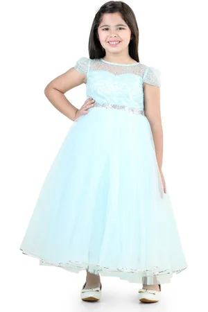Toy Balloon Kids Girls Self Design Embellished Net Maxi Dress