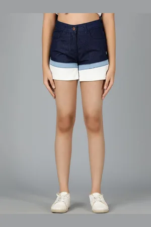 TALES & STORIES Girls Denim Outdoor Denim Shorts