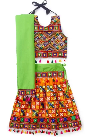 Banjara Infants Girls Embroidered Ready to Wear Lehenga & Blouse With Dupatta