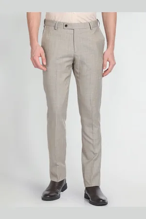 Arrow Men Patterned Weave Autoflex Trousers