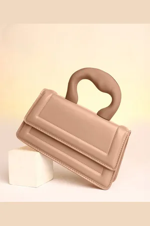 Campus Sutra Leather Swagger Handheld Bag with Cut Work