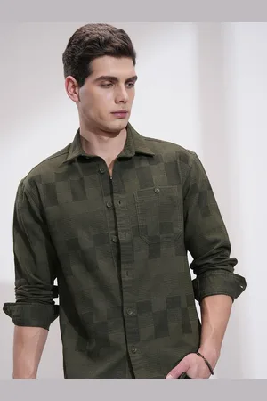 Highlander Men Opaque Checked Casual Shirt