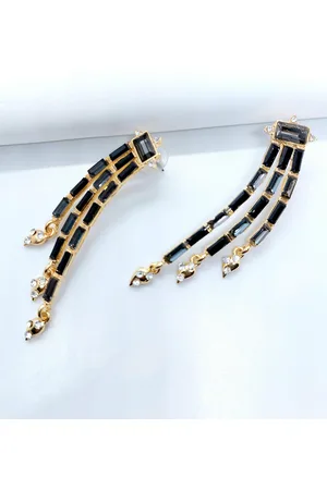 Avant Garde Gold-Plated Geometric Drop Earrings
