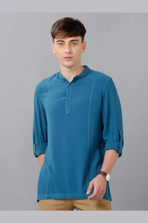 Identiti Men Blue Slim Fit Casual Shirt