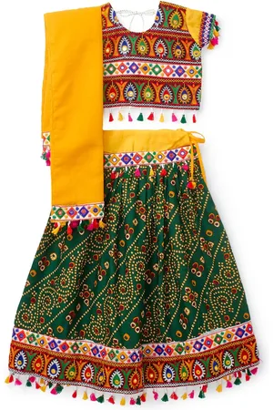 Banjara Girls Embroidered Ready to Wear Lehenga & Blouse With Dupatta