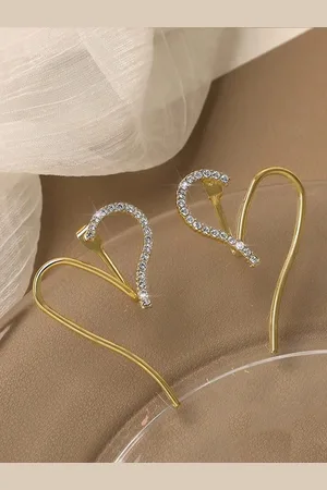 FIMBUL Heart Shaped Hoop Earrings