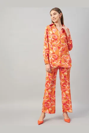 Chemistry Printed Shirt Collar Shirt With Printed Trousers