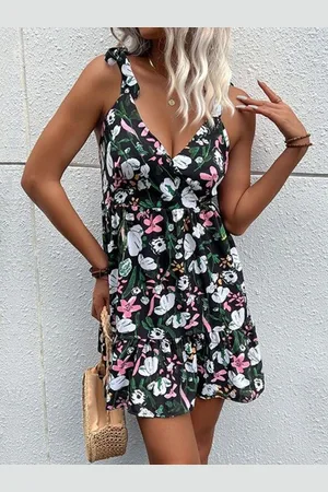 HERE&NOW Floral Print Fit & Flare Mini Dress