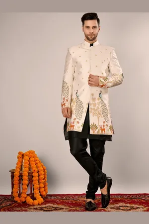 Wintage Embroidered Banarasi Cotton Single Breasted Bandhgala Blazer