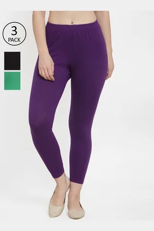 GRACIT Women Pack Of 3 Solid Churidar-Length leggings