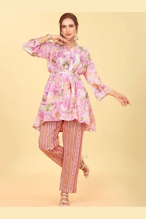 CHANSI Floral Printed Tunic & Trousers