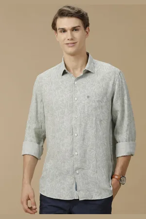 Linen Club Men Contemporary Slim Fit Opaque Printed Casual Shirt