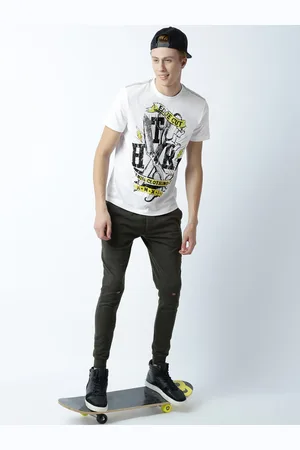 Huetrap Men White Printed T-shirt