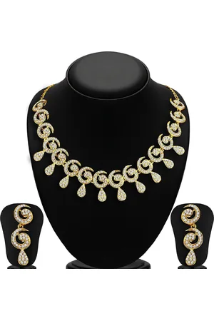Sukkhi Gold-Plated Austrian Diamond-Studded Jewellery Set