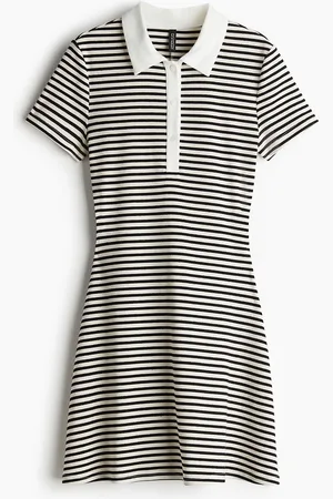 H&M Flared-Skirt Polo Dress