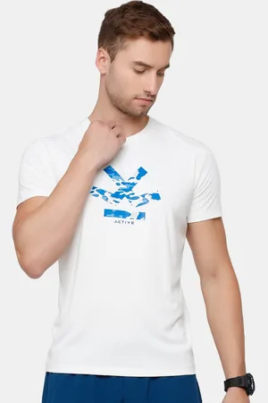 WROGN Men White Printed Slim Fit T-shirt