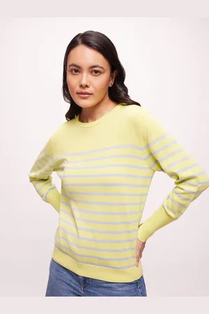 Bombay High Women Striped Knit Pullover