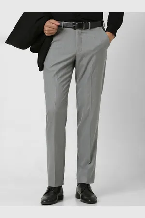Van Heusen Men Textured Formal Trousers