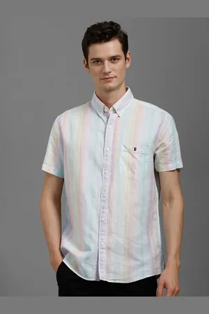 Louis Philippe Men Vertical Striped Casual Shirt