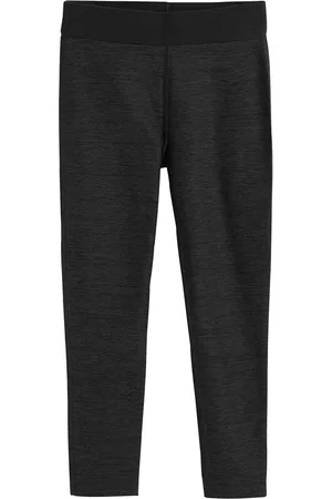 Next Girls Black & Grey Self Design Ankle-Length Sports Tights