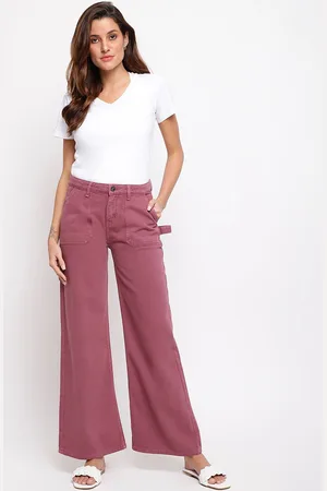 TALES & STORIES Women Mid-Rise Wide Leg Cotton Jeans